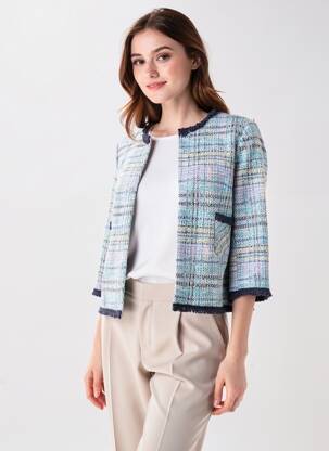 Veste chic poches bleu SISTTER femme