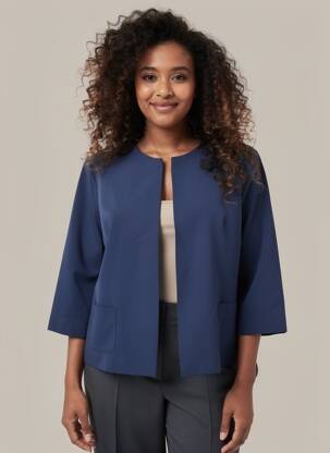 Veste chic poches bleu SISTTER femme