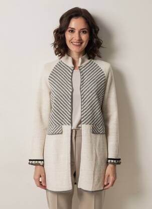 Gilet manches longues stretch beige WHY NOT femme