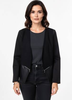 Veste casual coupe cintrée noir KALISSON femme