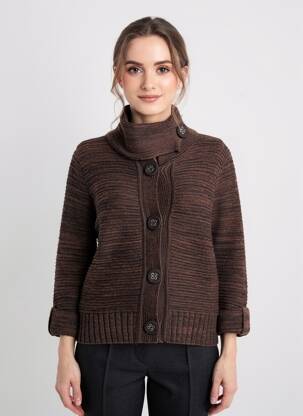 Gilet manches longues stretch marron GERARD PASQUIER femme