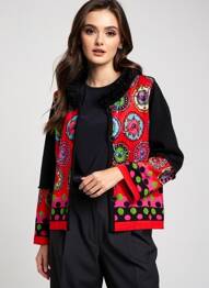 Gilet manches longues stretch rouge OLIVIER PHILIPS femme