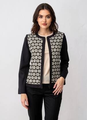 Veste casual epaulette noir BUGARRI femme