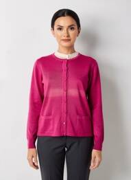 Gilet manches longues stretch rose GEVANA femme