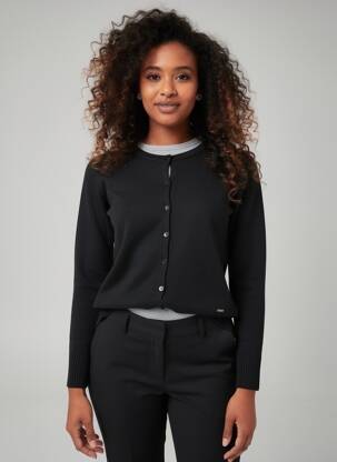 Gilet manches longues stretch noir FELINO femme