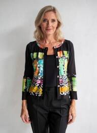 Gilet manches longues manches 3/4 noir OLIVIER PHILIPS femme