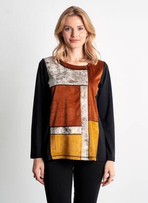 Top stretch manches longues noir BAGORAZ femme