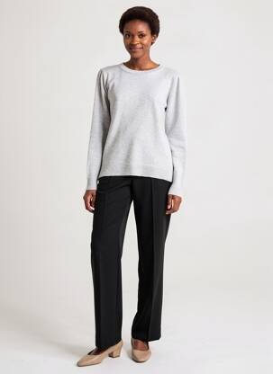 Pull stretch manches longues gris FELINO femme