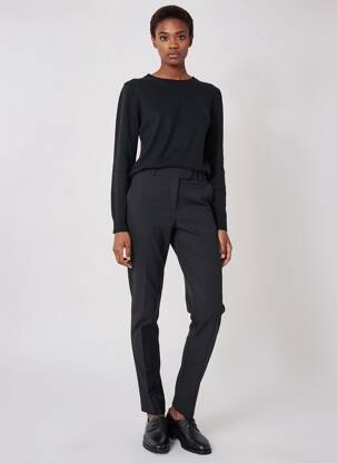 Pull stretch manches longues noir FELINO femme