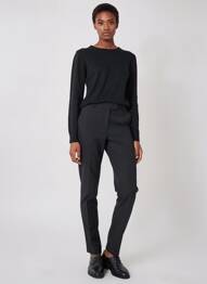 Pull stretch manches longues noir FELINO femme
