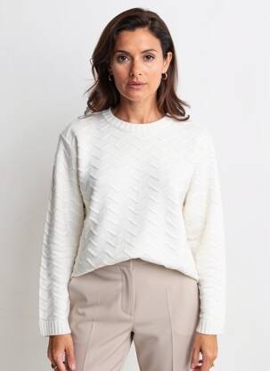 Pull stretch manches longues beige FELINO femme