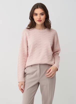 Pull stretch manches longues rose FELINO femme
