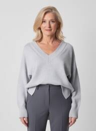 Pull tissage chiné manches longues gris FELINO femme