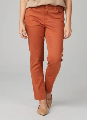 Pantalon slim stretch taille normale marron S.QUISE femme