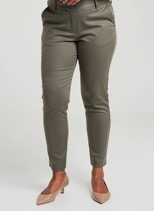 Pantalon slim taille élastique taille normale vert CISO femme
