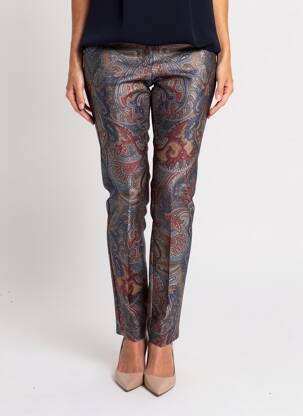 Pantalon slim tissage popeline taille normale gris RECOVER C.C. femme