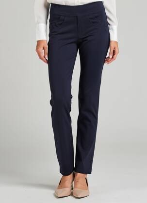 Jegging tissage popeline taille normale bleu QUATRE VINGT JOURS femme