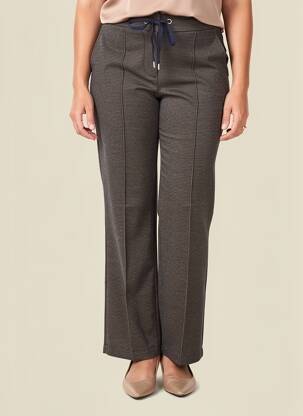 Pantalon droit stretch taille normale gris YEST femme