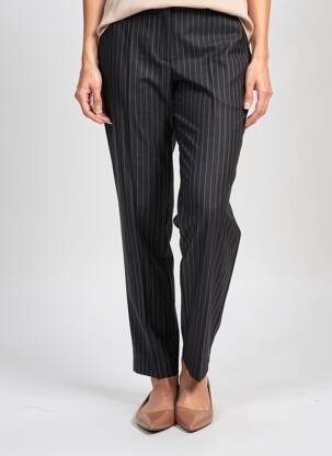 Pantalon slim tissage popeline taille normale noir ADIA femme