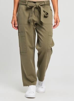 Pantalon cargo slim taille normale vert RECOVER C.C. femme