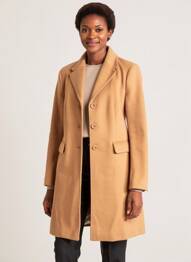 Manteau long coupe cintrée sans capuche marron BARILOCHE femme