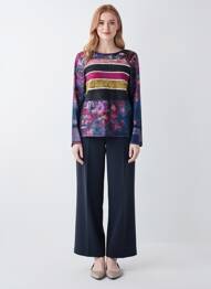 Pull coupe cintrée manches longues rouge KALISSON femme