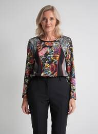T-shirt manches longues manches longues noir OLIVIER PHILIPS femme