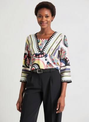T-shirt manches longues manches longues blanc OLIVIER PHILIPS femme