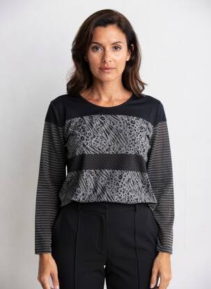 T-shirt manches longues manches longues noir FELINO femme