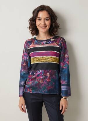 Pull coupe cintrée manches longues noir KALISSON femme