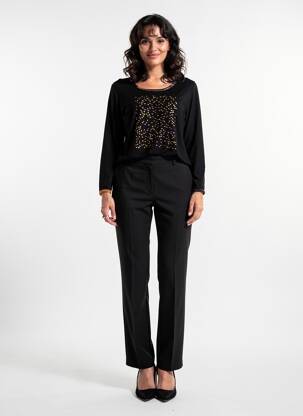 T-shirt manches longues manches longues noir OLIVIER PHILIPS femme
