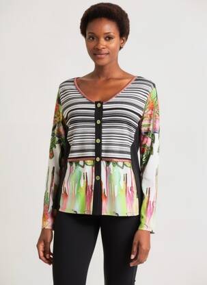 Gilet manches longues stretch noir OLIVIER PHILIPS femme