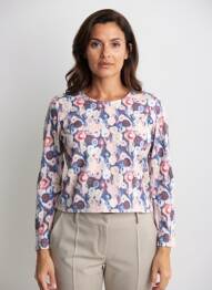 Pull coupe cintrée manches longues blanc GEVANA femme