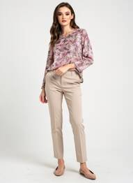 Pull coupe cintrée manches longues rose GEVANA femme
