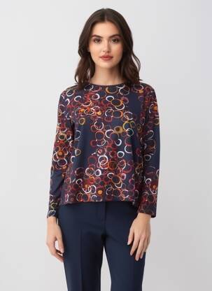 T-shirt manches longues manches longues bleu GEVANA femme