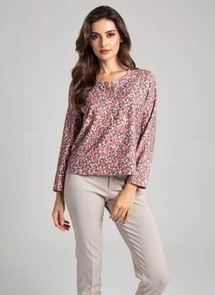 Pull coupe cintrée manches longues orange GEVANA femme