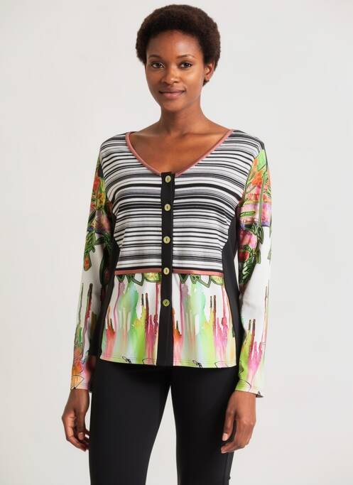 Gilet manches longues stretch noir OLIVIER PHILIPS femme