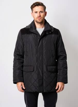Blouson fermeture zippée sous rabat pressionné noir DELAHAYE homme