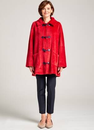 Robe de chambre col chemisier rouge SENORETTA femme