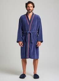 Peignoir imprimé fantaisie bleu EMINENCE homme
