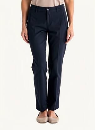 Pantalon chino tissage popeline taille normale bleu DESGASTE femme