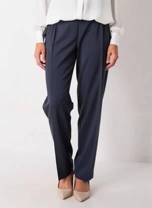 Pantalon slim taille haute taille haute bleu GEVANA femme