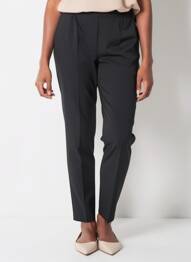 Pantalon slim poches taille haute noir DESGASTE femme