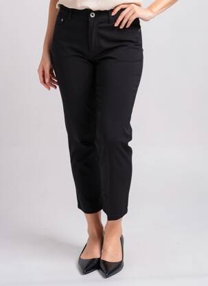 Pantalon 7/8 stretch taille normale noir DESGASTE femme