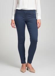 Jegging tissage popeline taille normale bleu JANIRA femme