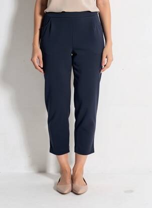 Pantalon 7/8 stretch taille normale bleu TELMAIL femme