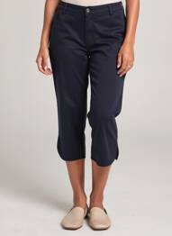 Pantacourt tissage popeline taille normale bleu COWEST femme