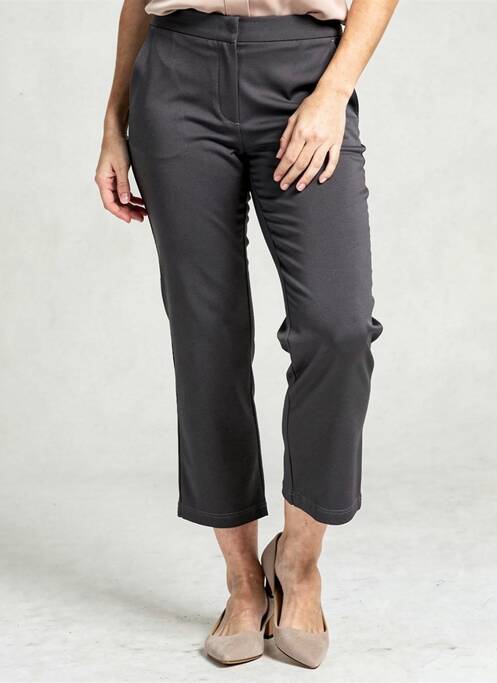 Pantalon 7/8 taille élastique taille normale gris JANIRA femme