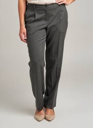 Pantalon droit stretch taille normale gris GEVANA femme