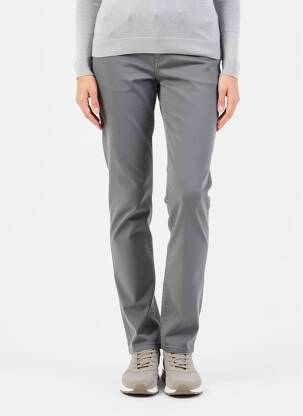 Pantalon slim tissage popeline taille normale gris DESGASTE femme